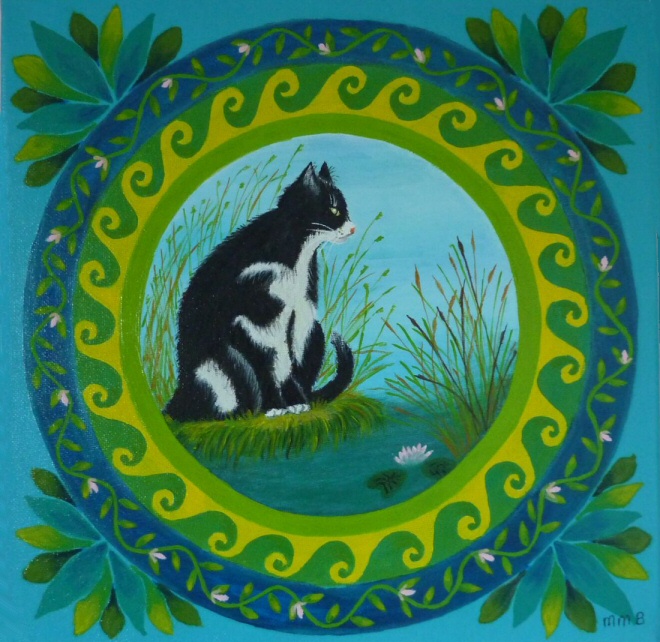 poes 006 aan de vijver Margareth