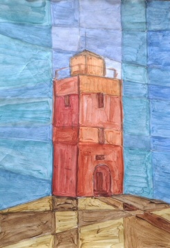 Kubistische vuurbaak